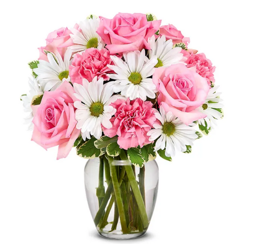 Pink with White Bouquet