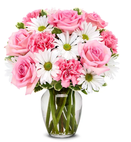 Pink with White Bouquet